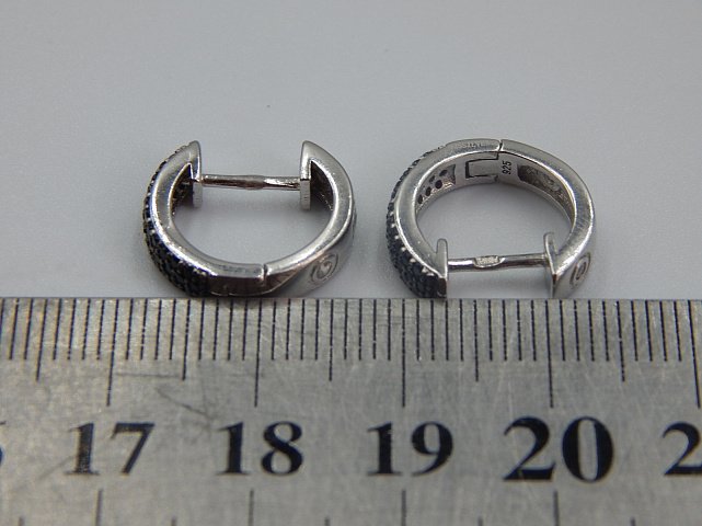 Серебряные серьги с цирконием (31280015) 7