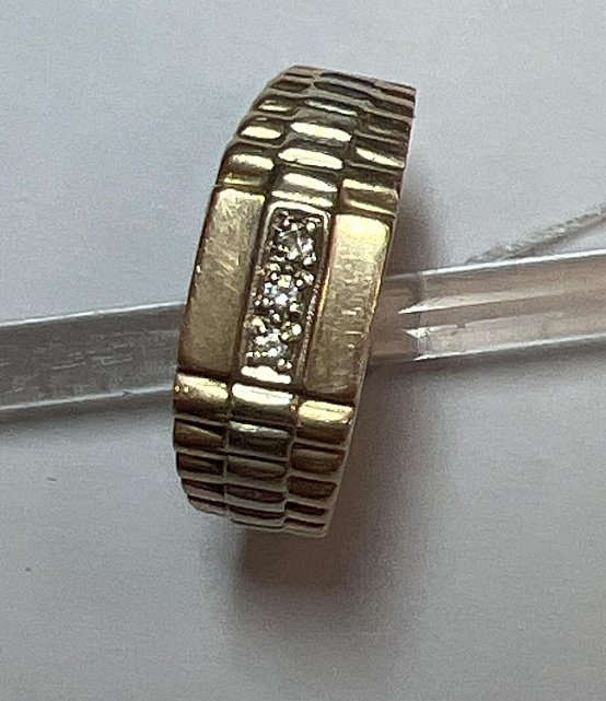 Перстень из красного и белого золота с цирконием (33502936)  1