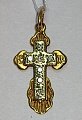 картинка Подвес-крест из красного и белого золота с бриллиантами (2940008) 