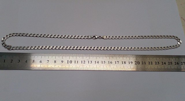 Серебряная цепь с плетением Панцирное (33480229) 2