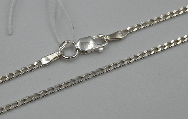 Срібний ланцюг з плетінням панцирне (32198393) 0