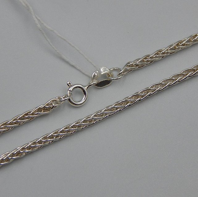 Серебряная цепь с плетением Колосок (32363655) 0