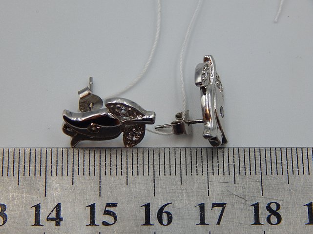 Срібні сережки з цирконієм (33005843) 1