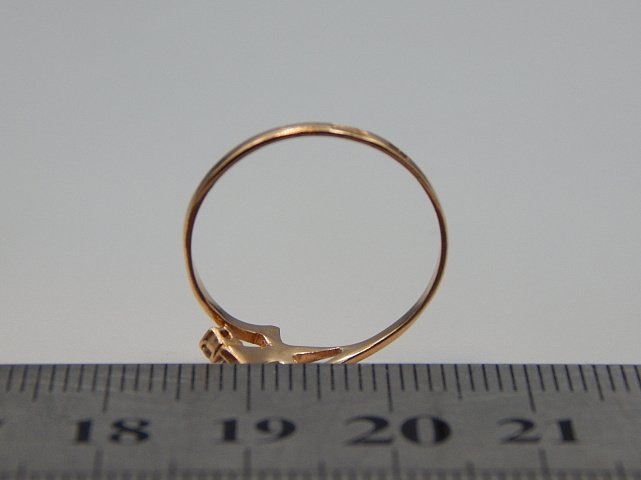 Кольцо из красного золота с цирконием (33022762)  6
