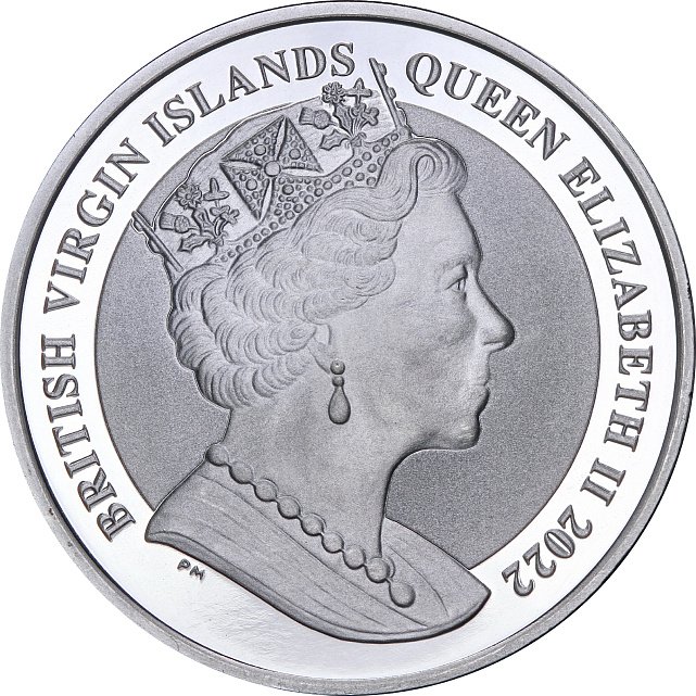 Серебряная монета 1oz Свобода 75 лет 1 доллар 2022 БВО (29269207) 4