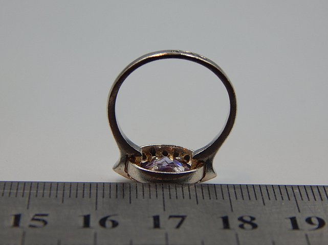 Серебряное кольцо с цирконием (33609997) 3