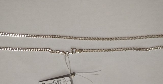 Серебряная цепь с плетением панцирное (30832385) 2