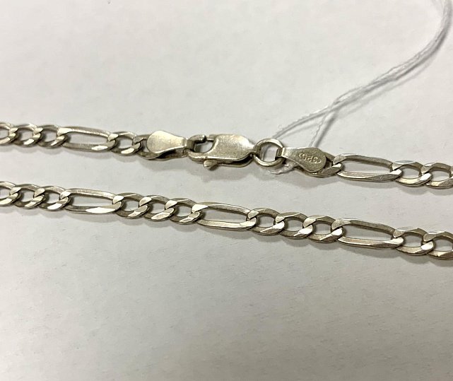 Серебряная цепь с плетением Картье (33827243) 0