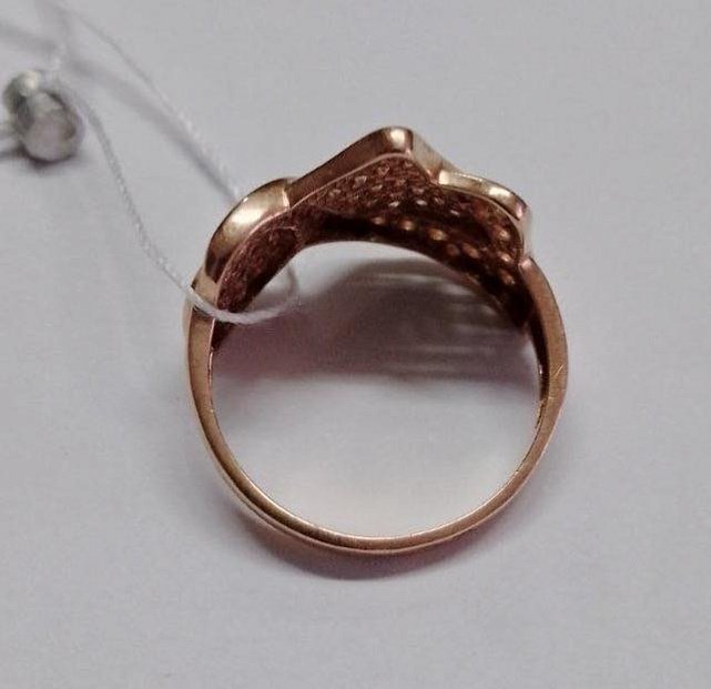 Кольцо из красного золота с цирконием (32286737)  1