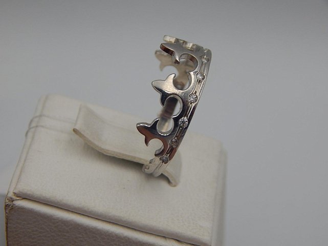 Серебряное кольцо с цирконием (30514967) 2