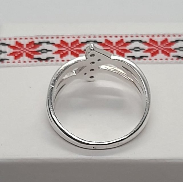 Серебряное кольцо с цирконием (31762278) 2