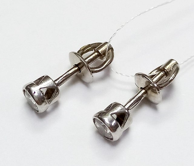 Срібні сережки з цирконієм (28166143) 1