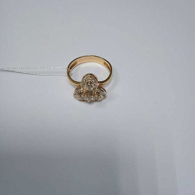 Кольцо из красного и белого золота с бриллиантом (-ми) (27418100) 7