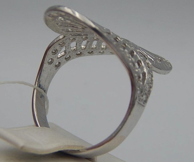 Серебряное кольцо с цирконием (30674463) 3