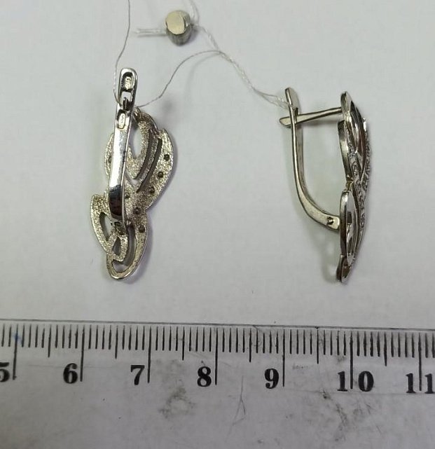 Срібні сережки з цирконієм (30836424) 2
