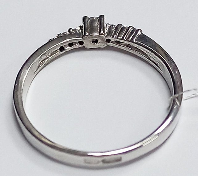 Серебряное кольцо с цирконием (28172416) 2