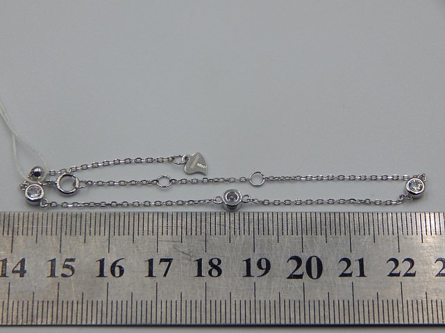 Серебряный браслет с цирконием (31265456) 3