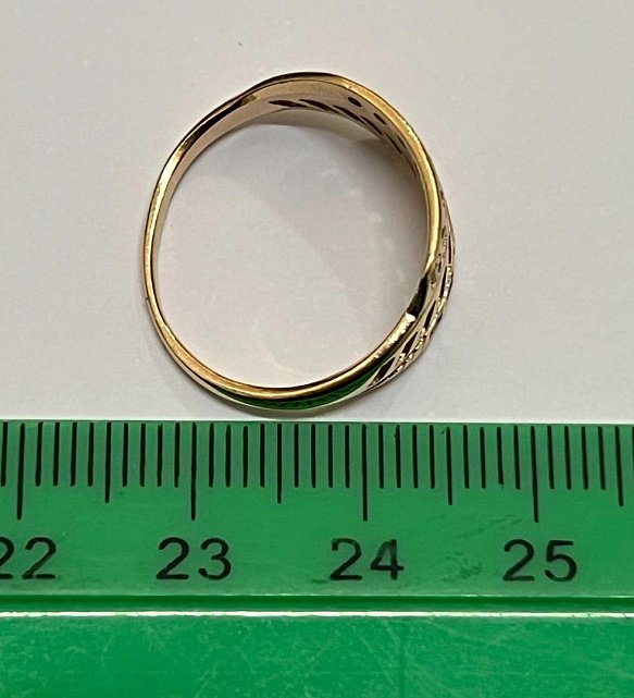 Кольцо из красного золота с цирконием (33064230)  2