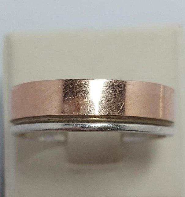 Серебряное кольцо с позолотой (33669734) 0