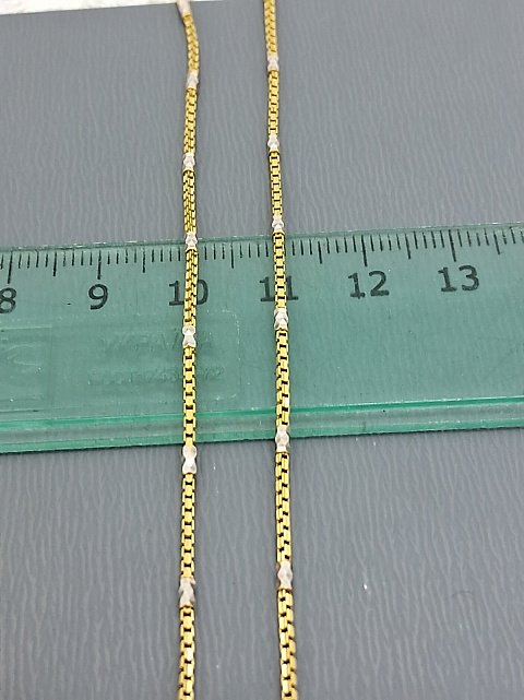 Ланцюжок з жовтого та білого золота з плетінням Венеціанське (33145648) 3