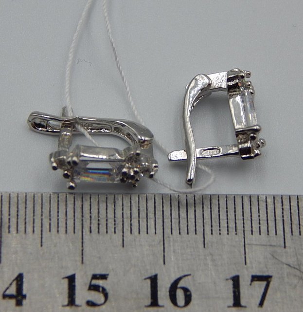 Срібні сережки з цирконієм (32559024) 3