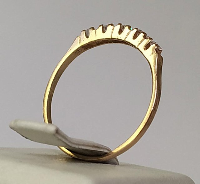 Кольцо из желтого золота с цирконием (30438223) 1