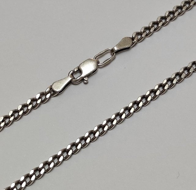 Серебряная цепь с плетением панцирное (33422195) 0