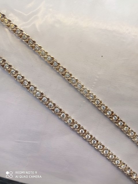 Серебряная цепь с плетением Бисмарк (31401184) 1