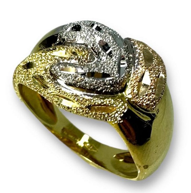 Кольцо из красного, желтого и белого золота (31034996) 1