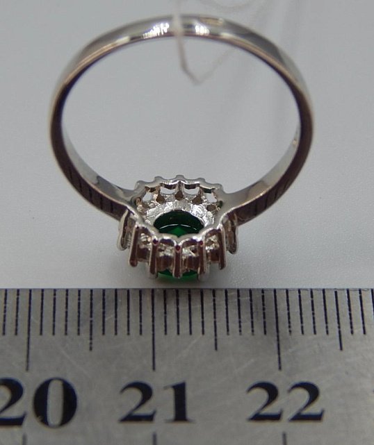Серебряное кольцо с цирконием (30668905) 3