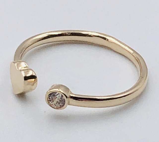 Кольцо из красного золота с цирконием (33720341)  1