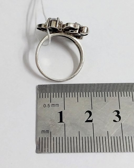Серебряное кольцо с цирконием (32873917) 5