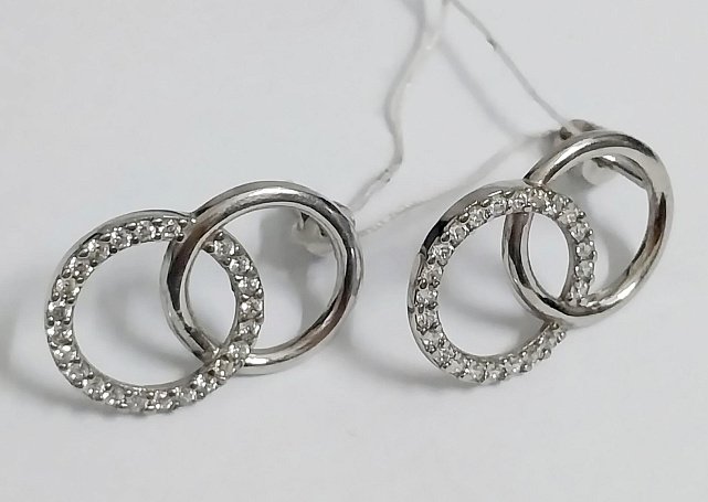 Срібні сережки з цирконієм (32984020) 3
