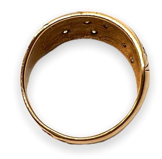 Кольцо из красного и белого золота с цирконием (28965005)  3