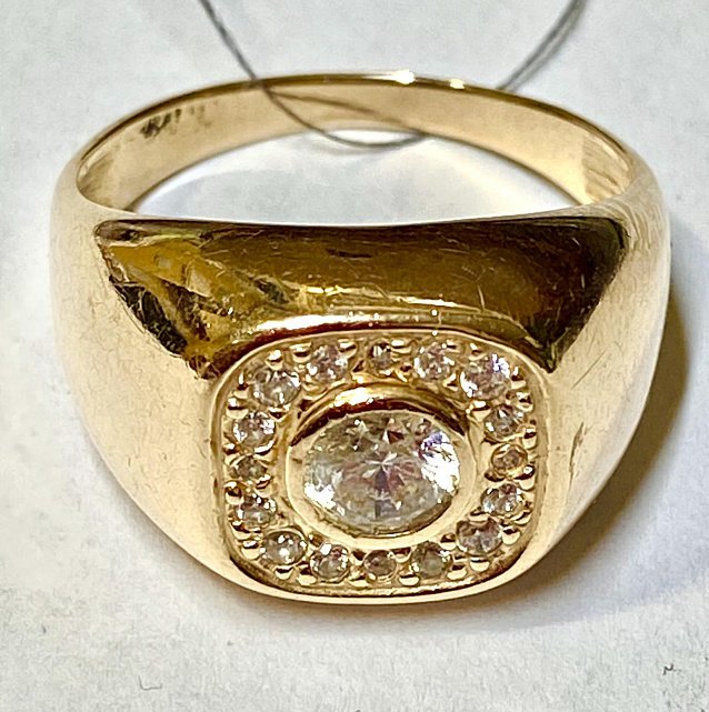 Перстень из красного золота с цирконием (32871300) 2