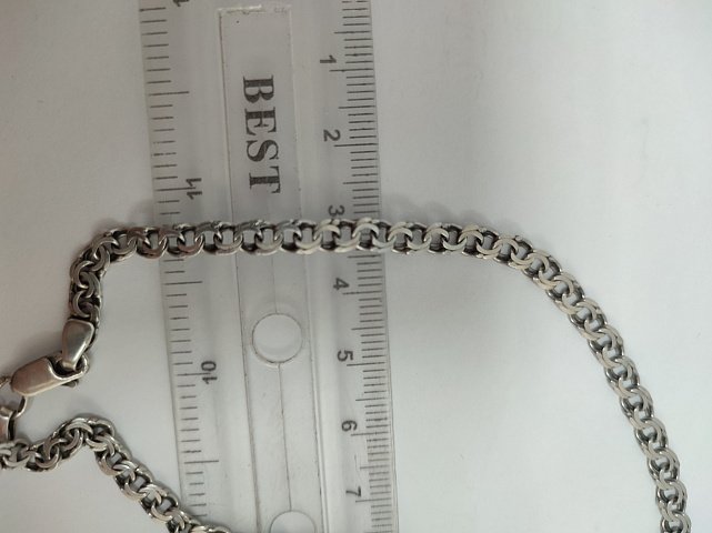 Срібний ланцюг із плетінням Бісмарк (33734872) 4
