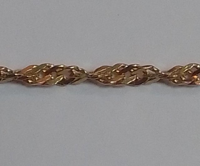 Цепь из красного золота с плетением Сингапур (31910424)  2