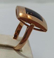 Кольцо из красного золота с ониксом (33625579) 6