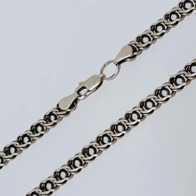 Срібний ланцюг із плетінням Бісмарк (33656518) 0
