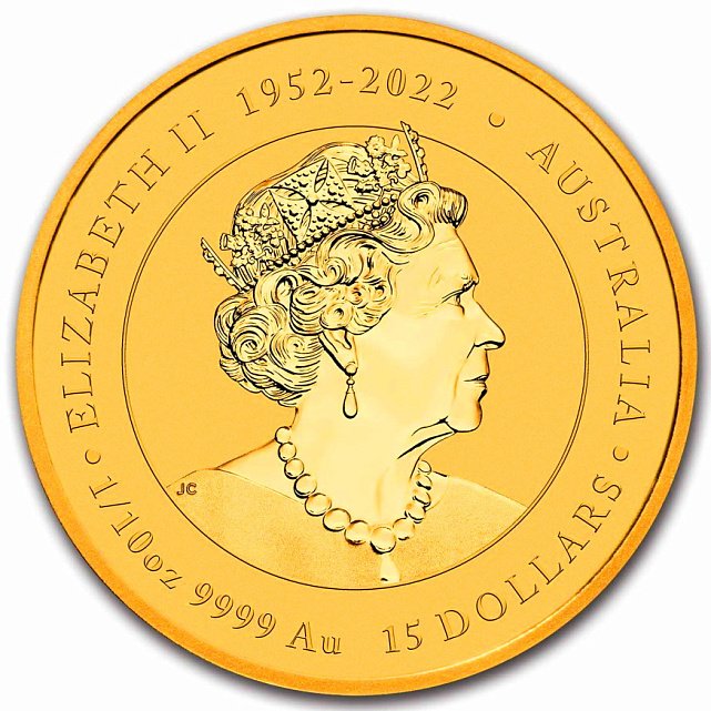 Золотая монета 1/10oz Год Дракона 15 долларов 2024 Австралия (32643903) 1