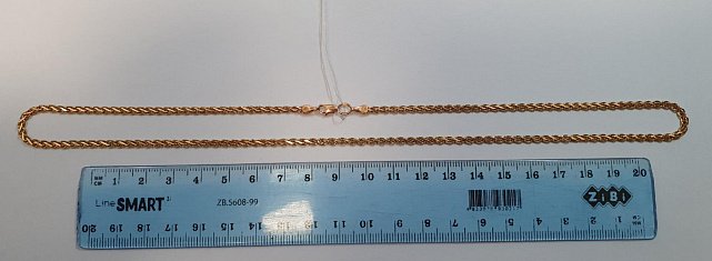 Ланцюжок з червоного золота з плетінням Колосок (33739930) 2