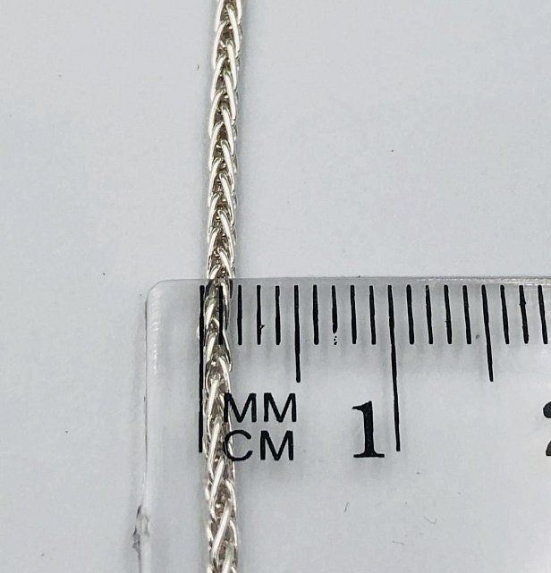 Срібний ланцюг з плетінням Колосок (33793038) 2