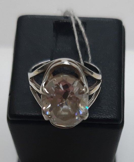 Серебряное кольцо с цирконием (30538677) 4