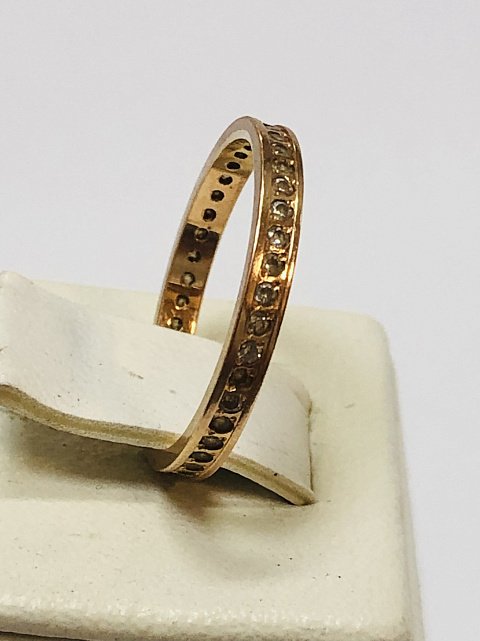 Кольцо из красного золота с цирконием (33744534) 5