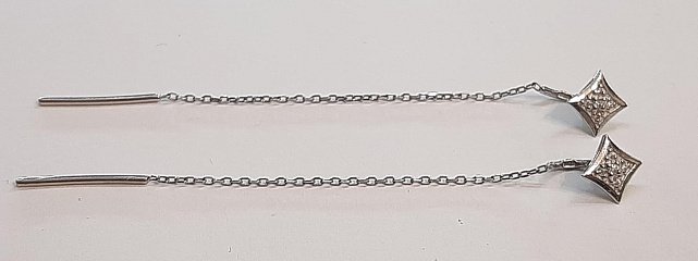 Серебряные серьги с цирконием (29991563) 2