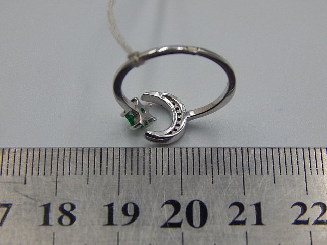 Серебряное кольцо с цирконием (30866188) 3
