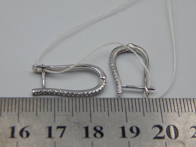 Срібні сережки з цирконієм (31061493) 3
