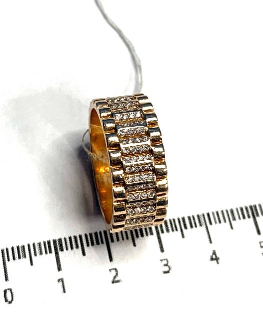 Кольцо из красного золота с бриллиантом (-ми) (33480922)  3