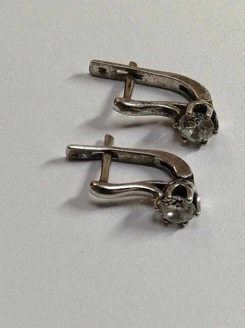 Серебряные серьги с цирконием (33743656) 2