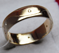 картинка Обручальное кольцо из красного и белого золота с бриллиантом (-ми) (9457920) 